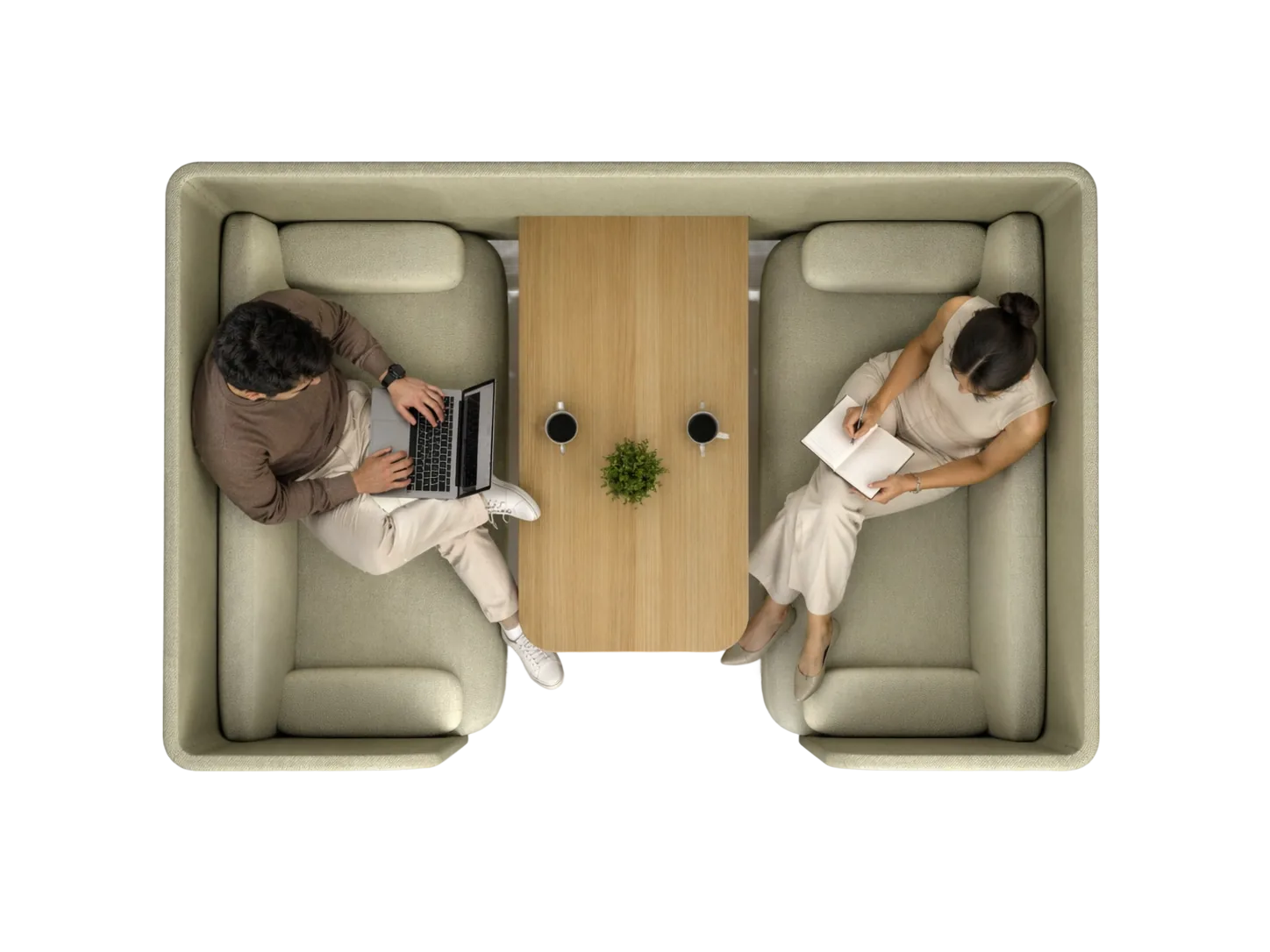 Cove Social arranged as a shared meeting island